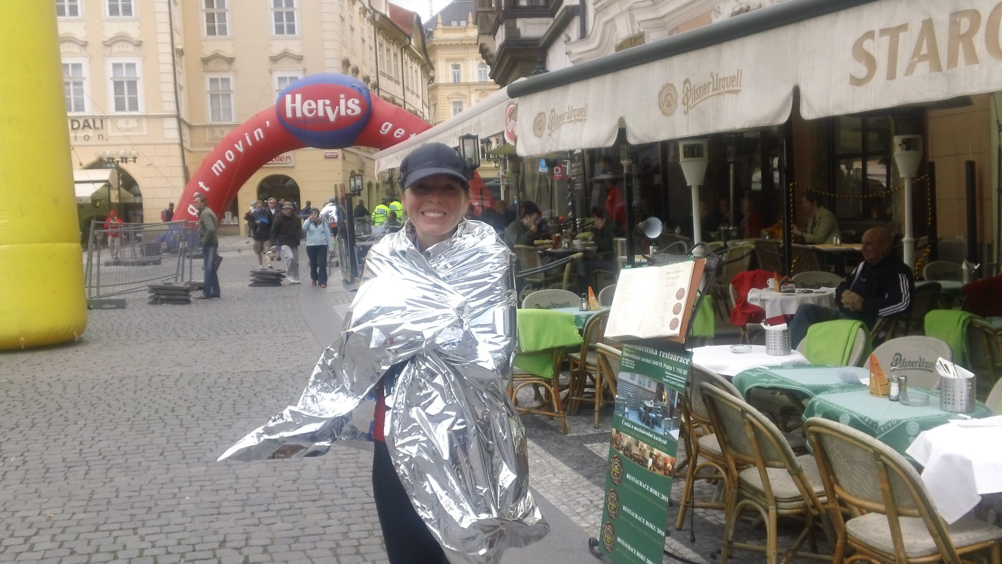 Julie after Prague marathon