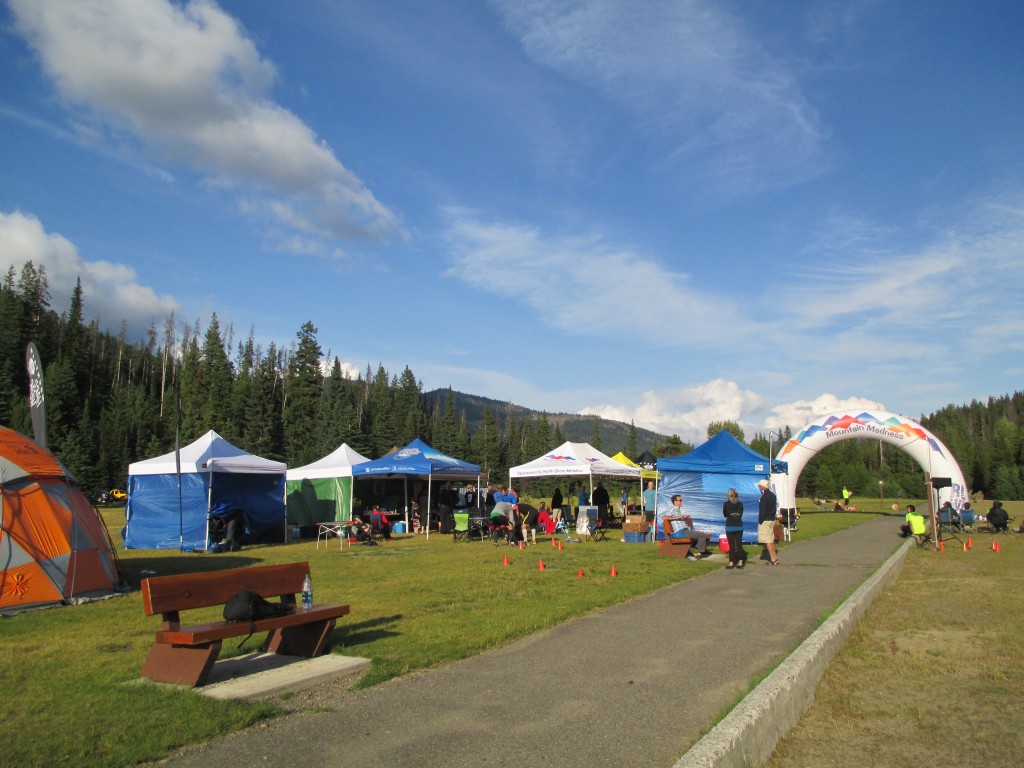 The finish area was nicely decked out with plenty of good food.