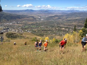 Beautiful weather throughout. Hare race started at noon with a 3k+ foot climb in the first 4.5 miles. 