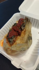 Our tamale; I have no idea what was in it